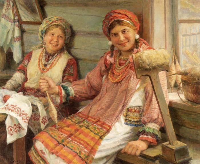 TWO YOUNG WEAVERS