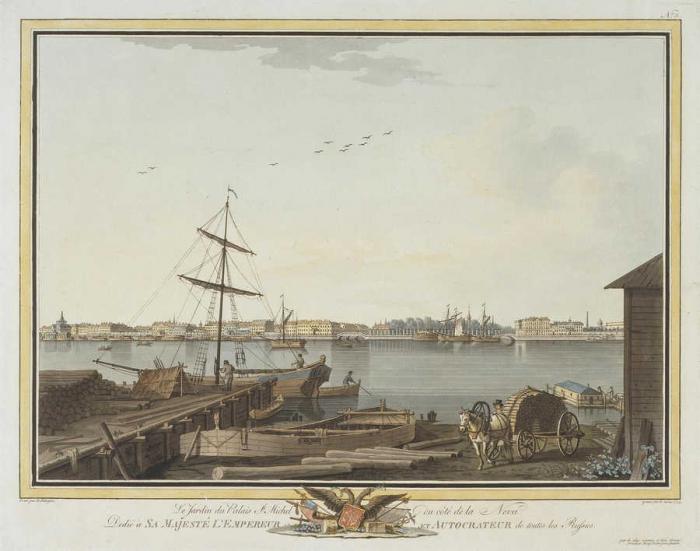 Вид на михайловский дворец с невы