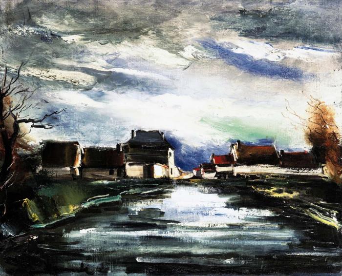 Village au bord de la riviere