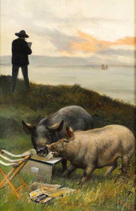 While his back is turned