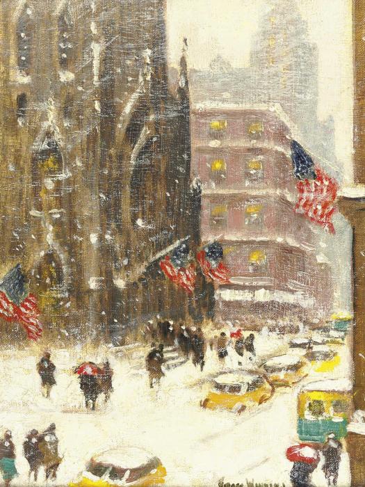 Зима на улицах Нью Йорка